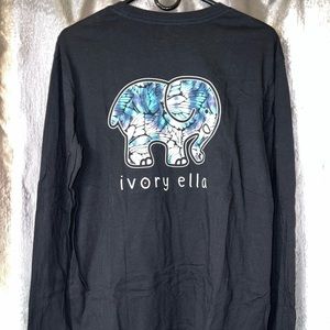 Ivory Ella Save the Elephants/Butterflies shirt, size Medium